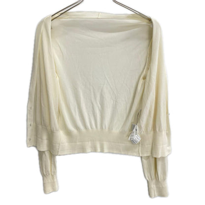 FOXEY BOUTIQUE フォクシーブティック 42126 アイボリー レーヨン シアーV カーディガン トップス