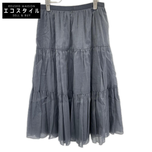 FOXEY フォクシー 42558 グレー シルク Trifle/トライフル ティアードスカート スカート