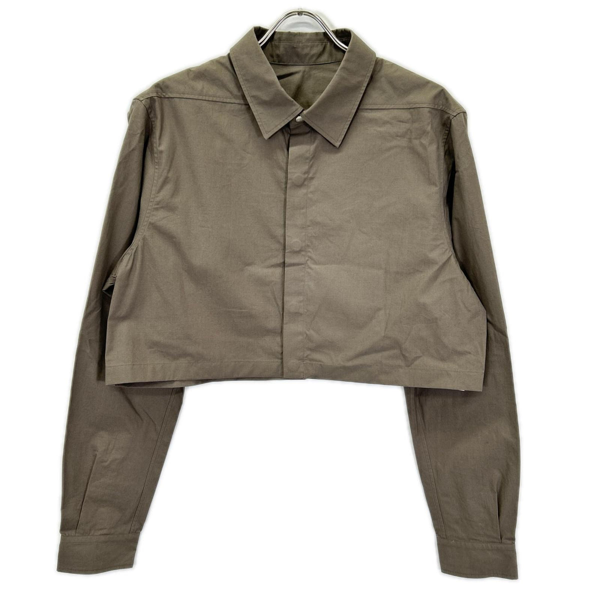 Rick Owens リックオウエンス 25SS RP01E7240P ブラウン CROPPED OUTERSHIRT/クロップドシャツ トップス