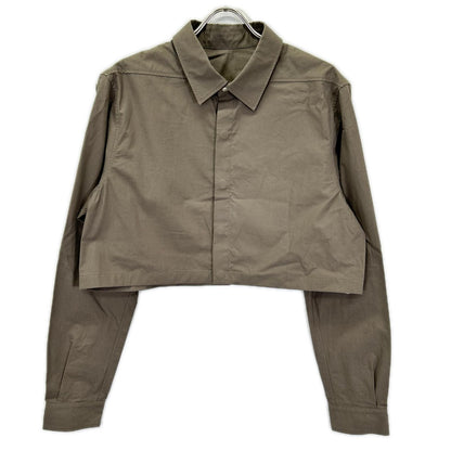 Rick Owens リックオウエンス 25SS RP01E7240P ブラウン CROPPED OUTERSHIRT/クロップドシャツ トップス