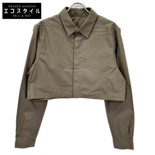 Rick Owens リックオウエンス 25SS RP01E7240P ブラウン CROPPED OUTERSHIRT/クロップドシャツ トップス