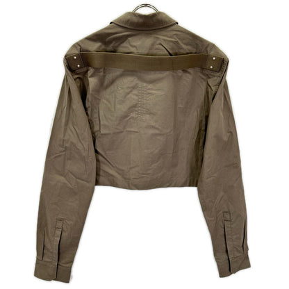 Rick Owens リックオウエンス 25SS RP01E7240P ブラウン CROPPED OUTERSHIRT/クロップドシャツ トップス