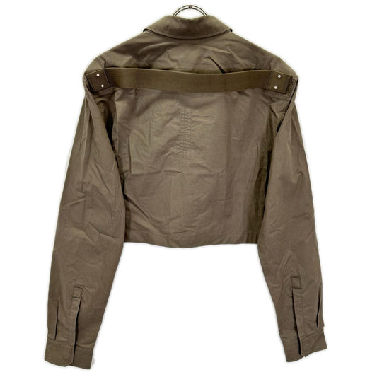 Rick Owens リックオウエンス 25SS RP01E7240P ブラウン CROPPED OUTERSHIRT/クロップドシャツ トップス