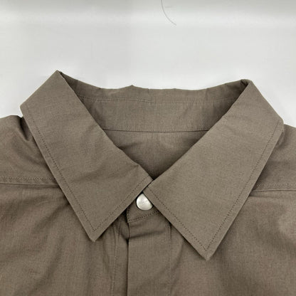 Rick Owens リックオウエンス 25SS RP01E7240P ブラウン CROPPED OUTERSHIRT/クロップドシャツ トップス
