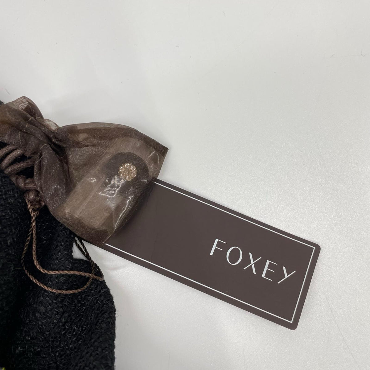 FOXEY フォクシー 43796 ブラック Epoca エポカ ビジュー釦 ツイードフレアスカート スカート