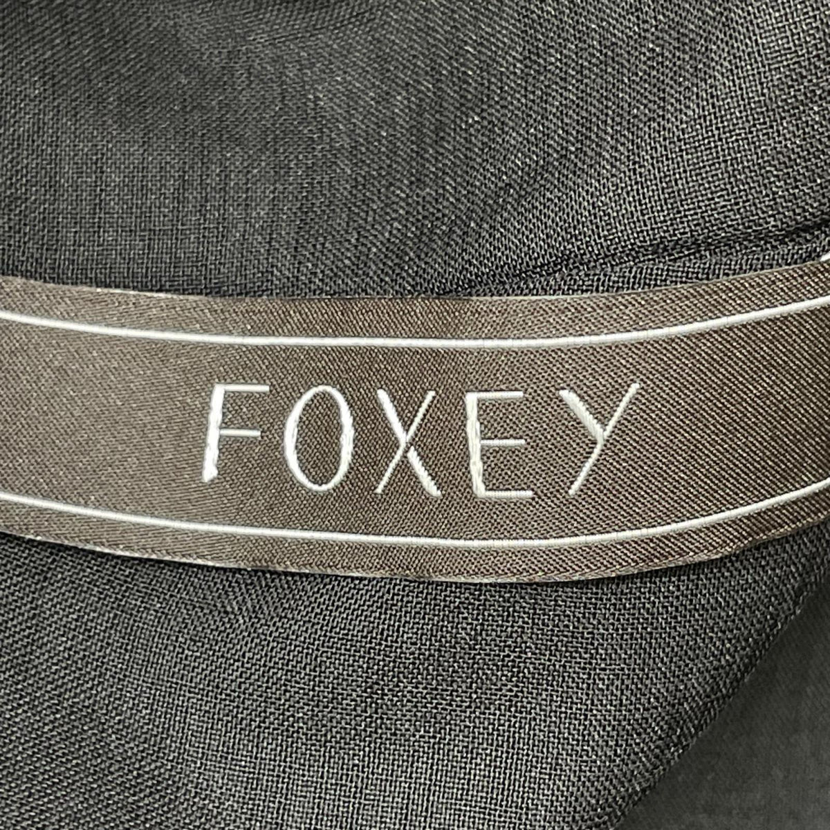 FOXEY フォクシー 45484 ブラック ダフネ プリーツブラウス トップス