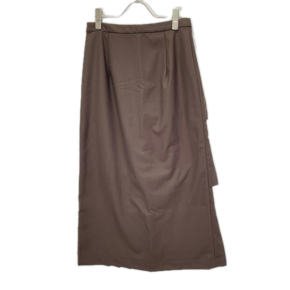 CLANE クラネ ×KIM YOU JUNG キムユジョン 11109-6123 ブラウン W FACE PLEATS SKIRT ダブルフェイスプリーツスカート スカート