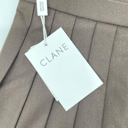 CLANE クラネ ×KIM YOU JUNG キムユジョン 11109-6123 ブラウン W FACE PLEATS SKIRT ダブルフェイスプリーツスカート スカート