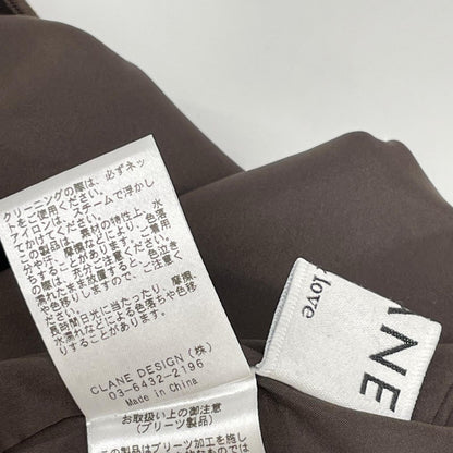 CLANE クラネ ×KIM YOU JUNG キムユジョン 11109-6123 ブラウン W FACE PLEATS SKIRT ダブルフェイスプリーツスカート スカート