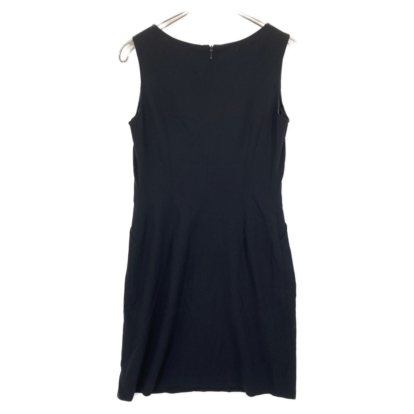 JIL SANDER navy wool sleeveless dress 36 ladies