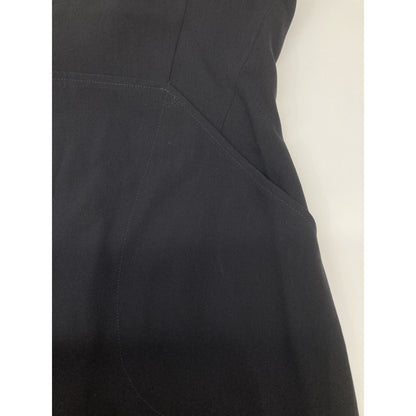 JIL SANDER navy wool sleeveless dress 36 ladies