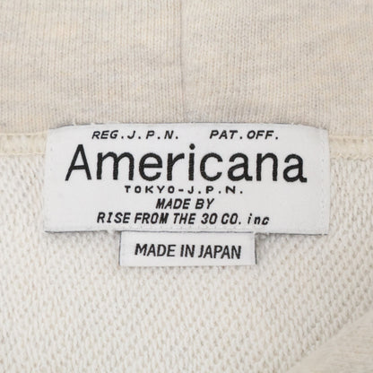 AMERICANA アメリカーナ オフホワイト 14ゲージ裏毛フーディー パーカー トップス