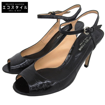 Sergio Rossi Leather Ankle Strap Pumps Women's Black 38 Shoes 38 Women's