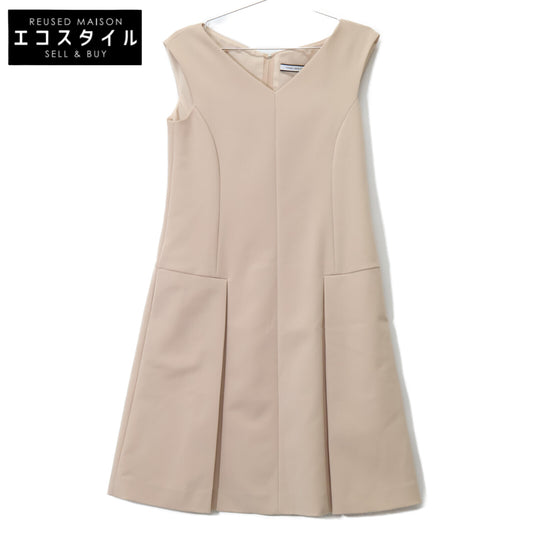 FOXEY NEW YORK FOXEY NEW YORK Beige 37801 Stretch Grosgrain Dress Dress 38 Women's