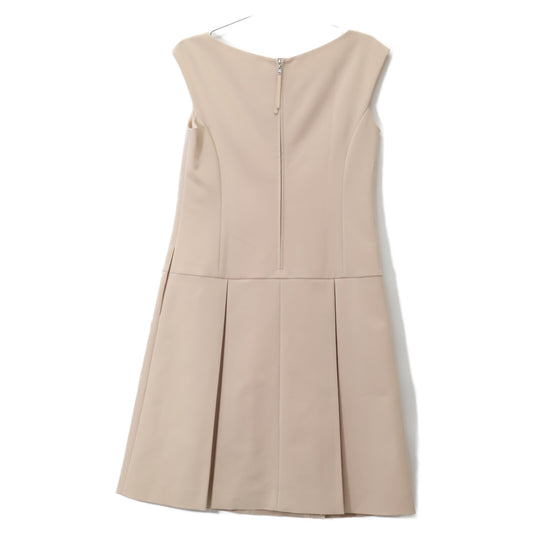 FOXEY NEW YORK FOXEY NEW YORK Beige 37801 Stretch Grosgrain Dress Dress 38 Women's