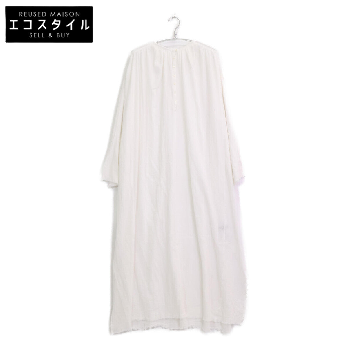 FRAMeWORK Excellent Condition 25040220772020 Cotton Crepe Henley Dress One Piece 38 Women's