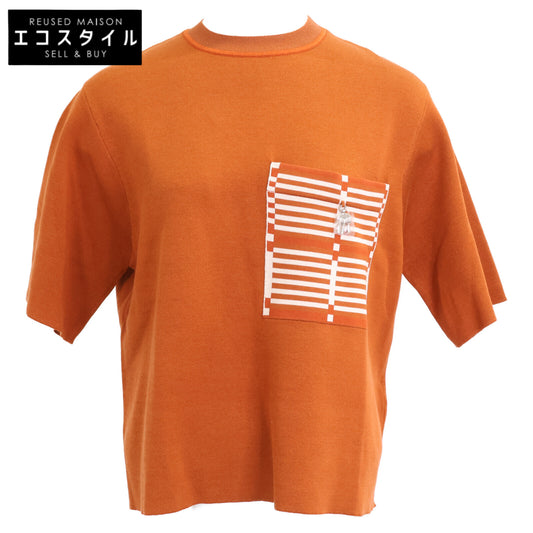 HERMES エルメス 【新品/国内正規】5E2647DL シルク混 半袖ニットセーター/ トップス
