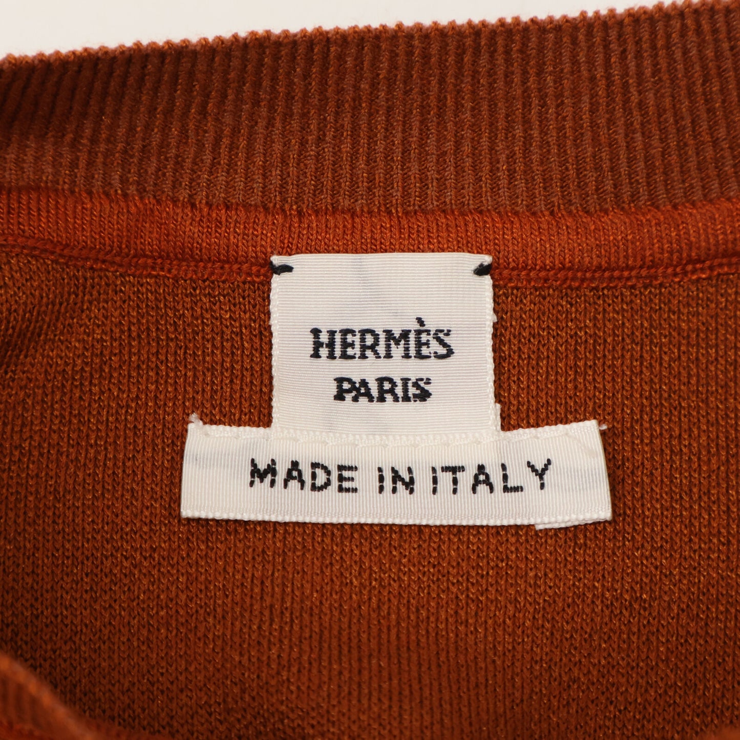 HERMES 【New/Domestic Genuine】5E2647DL Silk Blend Short Sleeve Knit Sweater/Top
