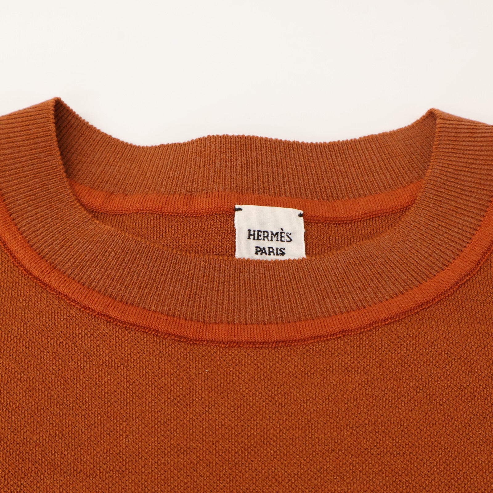HERMES 【New/Domestic Genuine】5E2647DL Silk Blend Short Sleeve Knit Sweater/Top