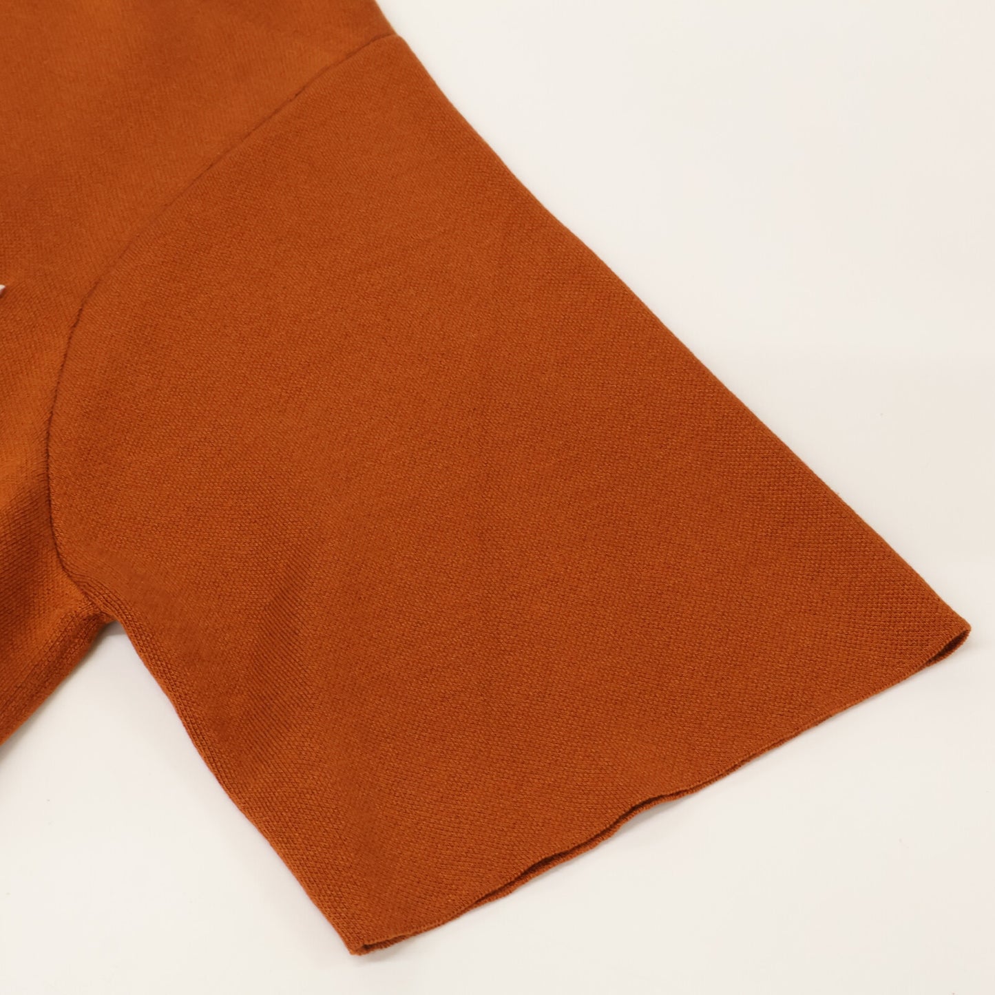 HERMES 【New/Domestic Genuine】5E2647DL Silk Blend Short Sleeve Knit Sweater/Top
