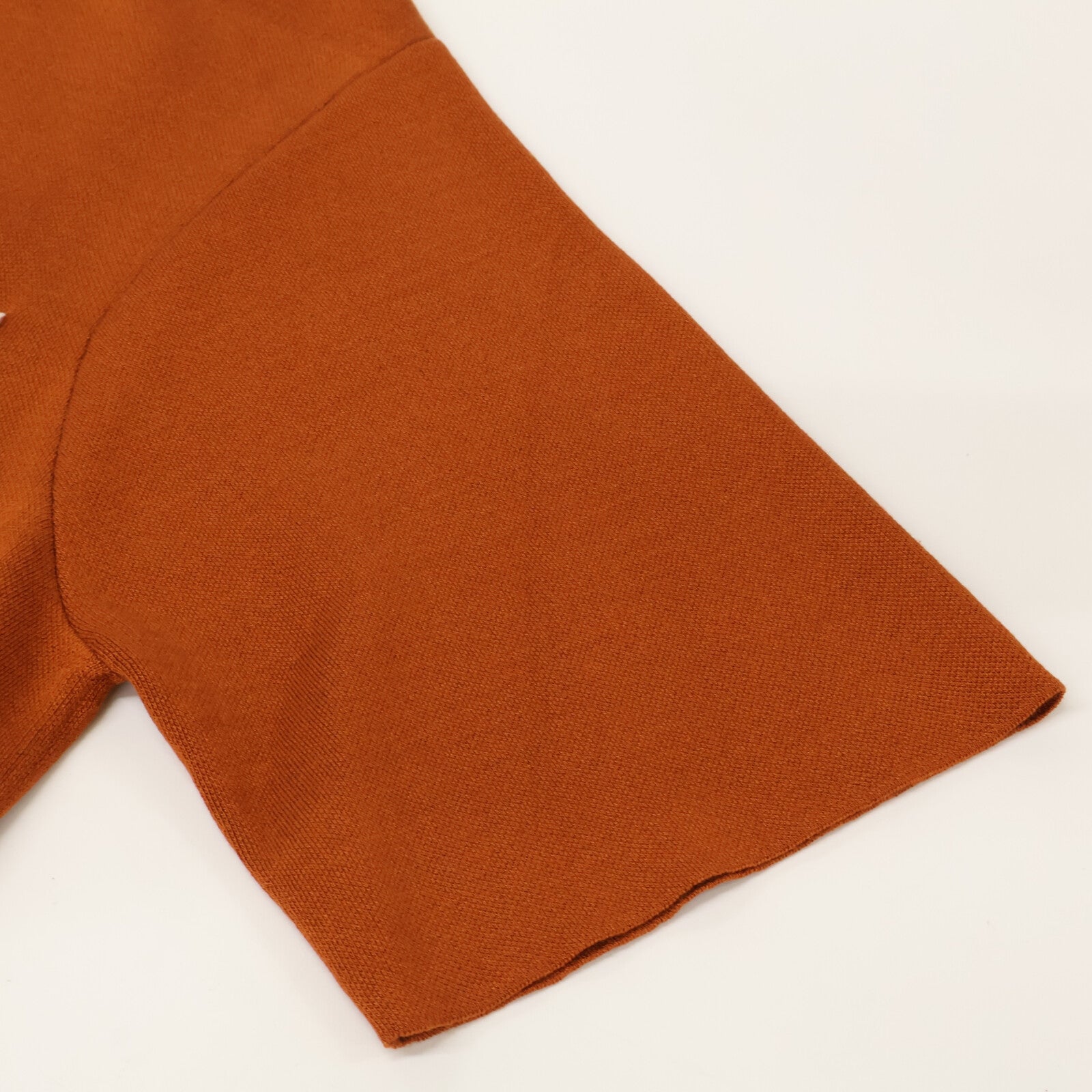 HERMES 【New/Domestic Genuine】5E2647DL Silk Blend Short Sleeve Knit Sweater/Top