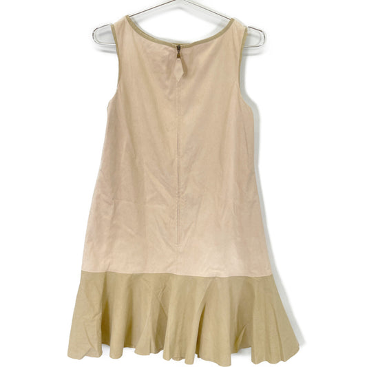 DAISY LIN 32674 Beige Gemini Suede Dress 38 for Women