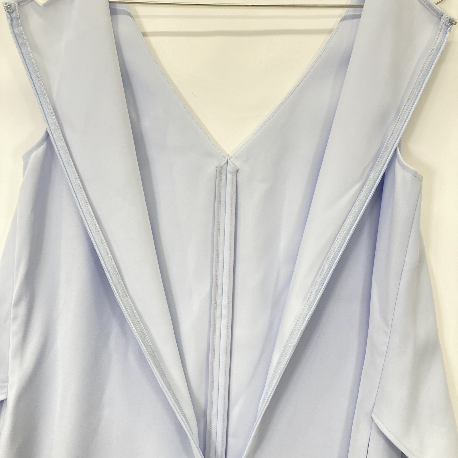 ADEAM 42223 Saxe Blue Layered Design Sleeveless Dress Top