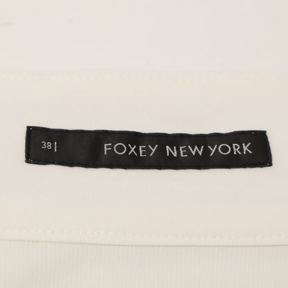FOXEY NEW YORK 福克斯纽约 26154 白色纽扣短袖开衫上衣