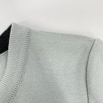 FOXEY フォクシー 29007 グレー×ミントグリーン ウールニット ワンピース アンサンブル スーツ セットアップ