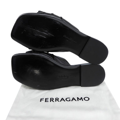 Salvatore Ferragamo 萨尔瓦托·菲拉格慕 Vara 蝴蝶结方头平底拖鞋 女士 黑色 4 码 鞋子