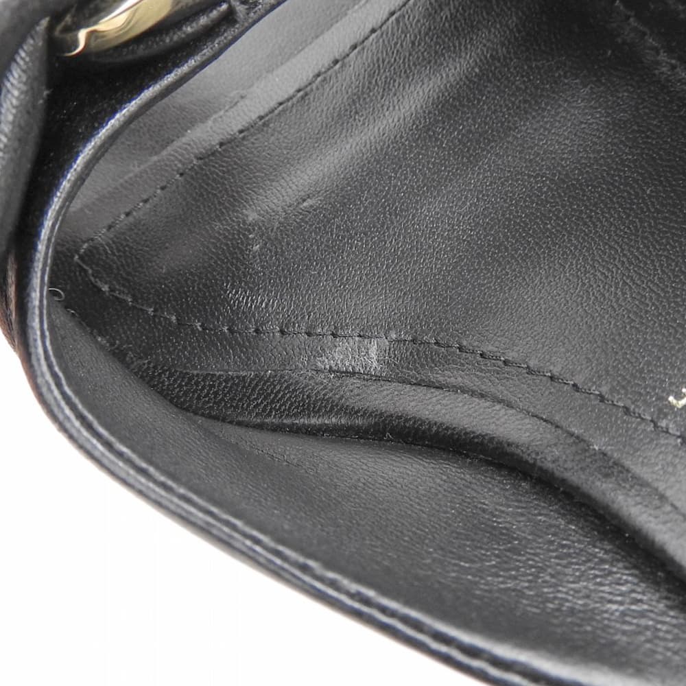 Salvatore Ferragamo サルヴァトーレフェラガモ 美品 レザー ヴァラ ボウ ヒール スライドサンダル シューズ レディース 黒 ブラック 4 シューズ