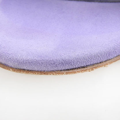 MANOLO BLAHNIK Beautiful ARTAS Suede Flat Sandals Shoes Women's Light Purple 34 1/2 Shoes
