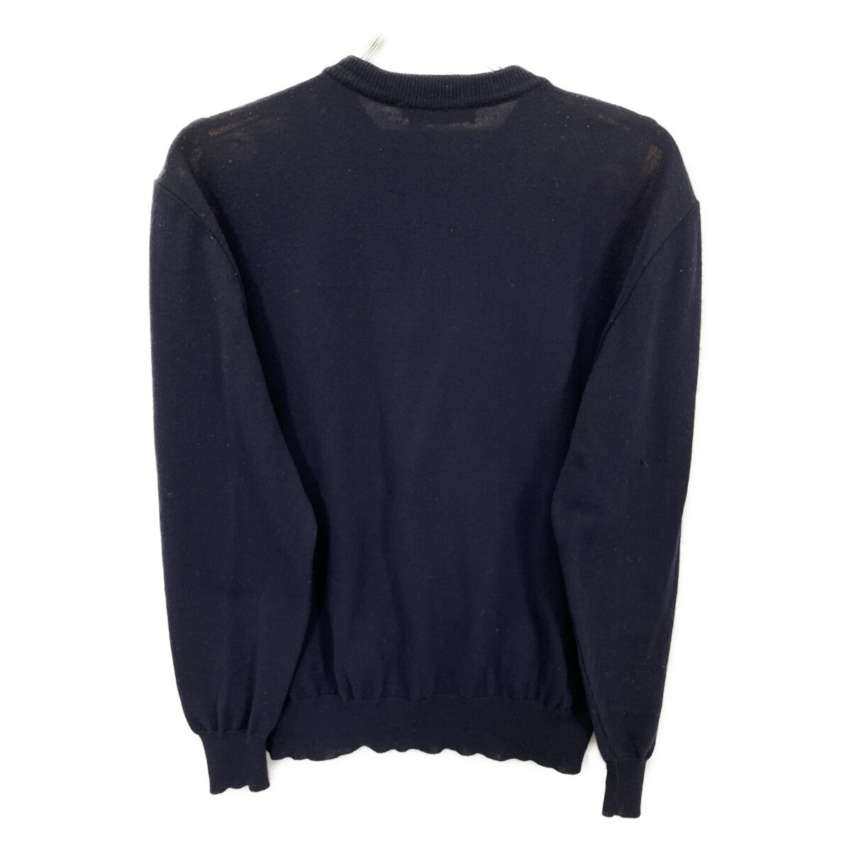 Salvatore Ferragamo Navy Tiger Gold Button Cardigan Top