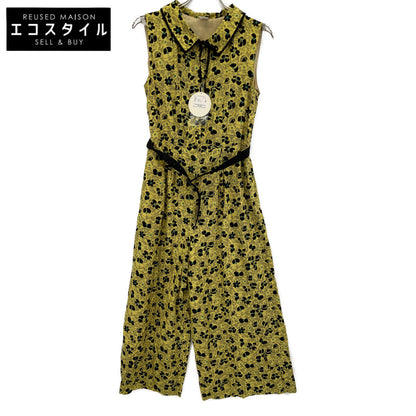 Dot＆Stripes CHILDWOMAN Yellow x Black Cu Cotton HIERA Archive Print All-in-one Overalls All-in-one