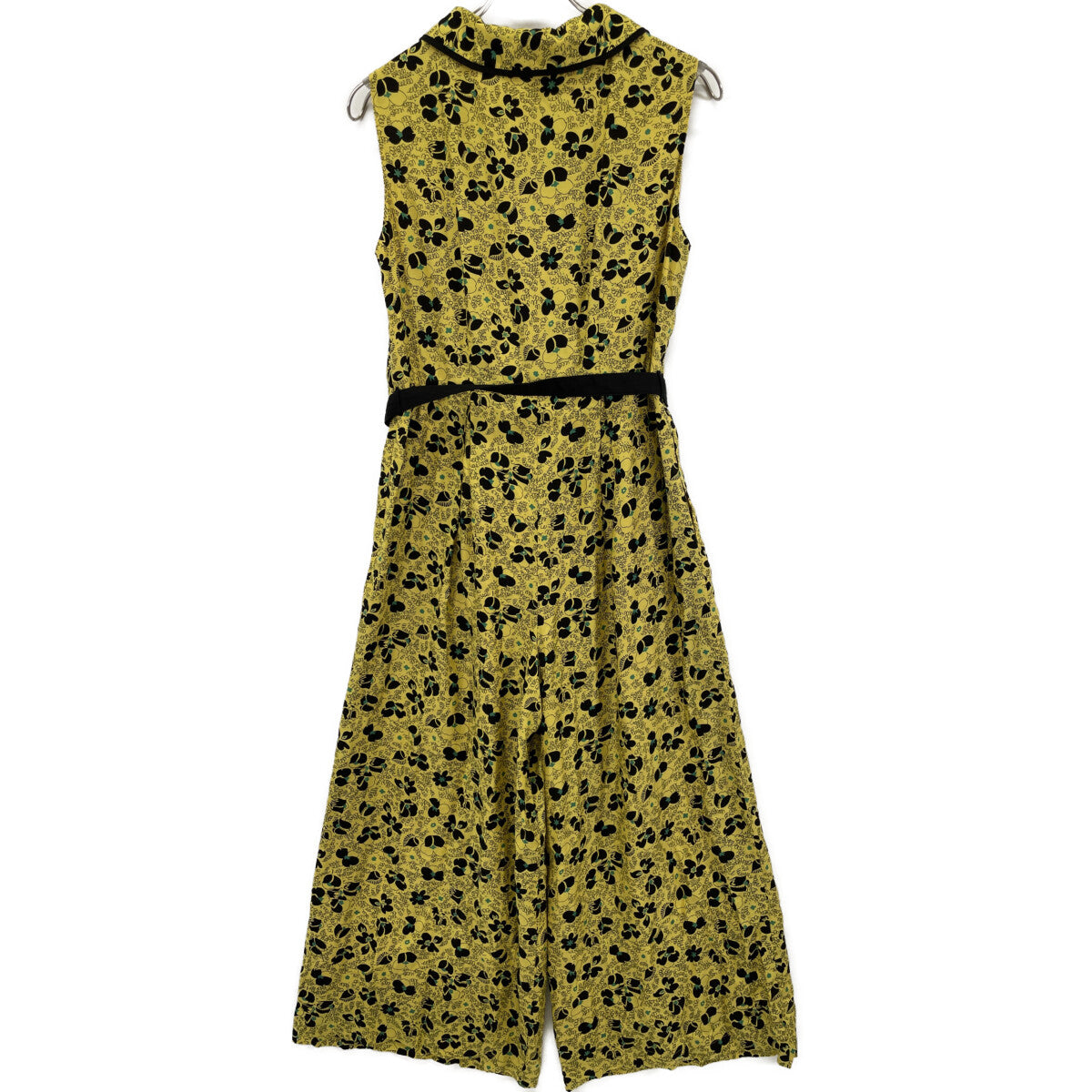 Dot＆Stripes CHILDWOMAN Yellow x Black Cu Cotton HIERA Archive Print All-in-one Overalls All-in-one