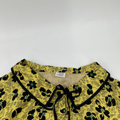 Dot＆Stripes CHILDWOMAN Yellow x Black Cu Cotton HIERA Archive Print All-in-one Overalls All-in-one