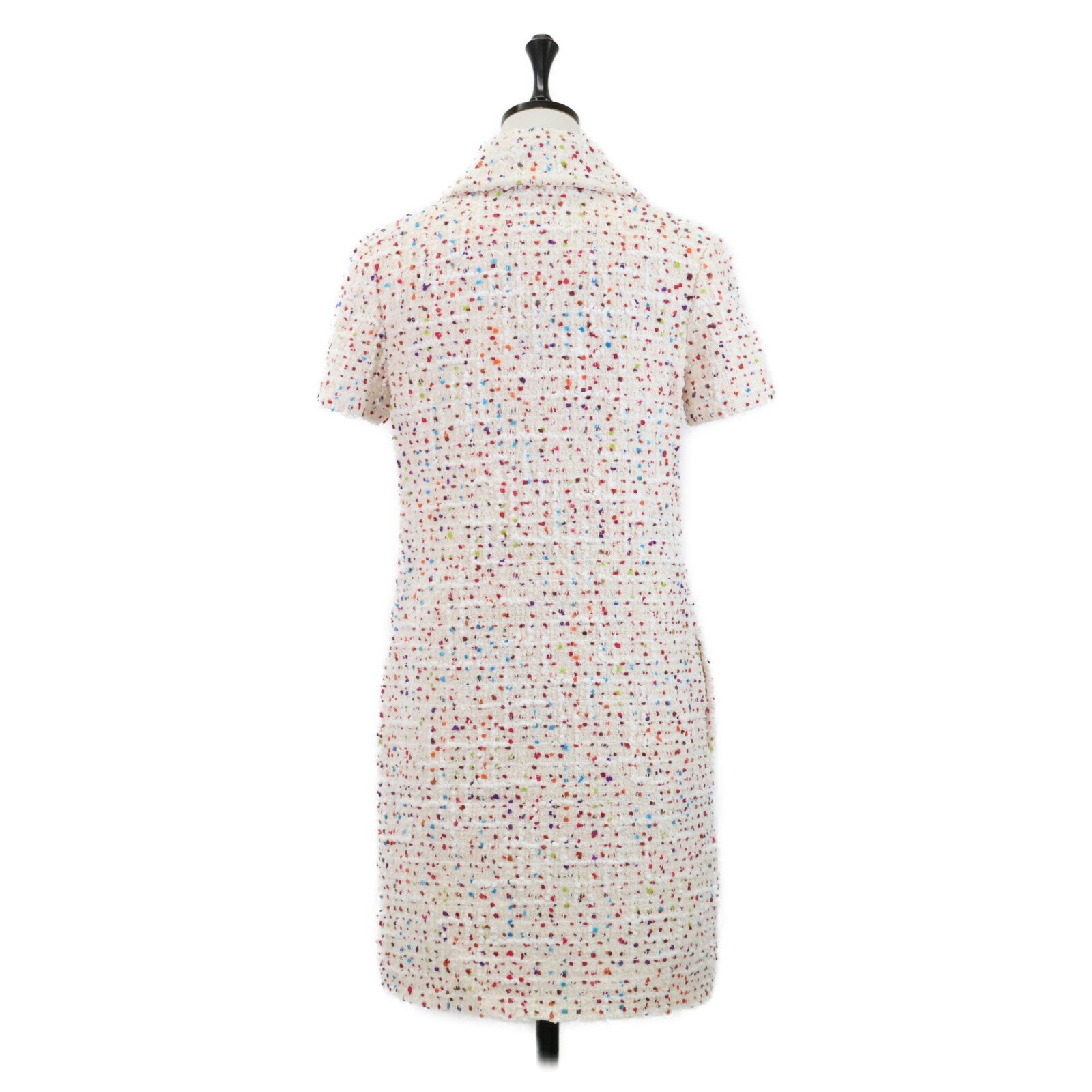 VALENTINO 华伦天奴 【美品/国内正品】P60101687 XB3VAYB016VP 金字塔铆钉 粗花呢 短袖连衣裙