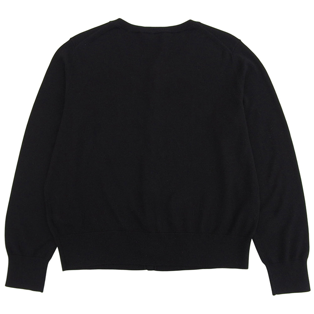 Excellent condition spade flower button lightweight cardigan top women's black M KO351 Tops M Women's