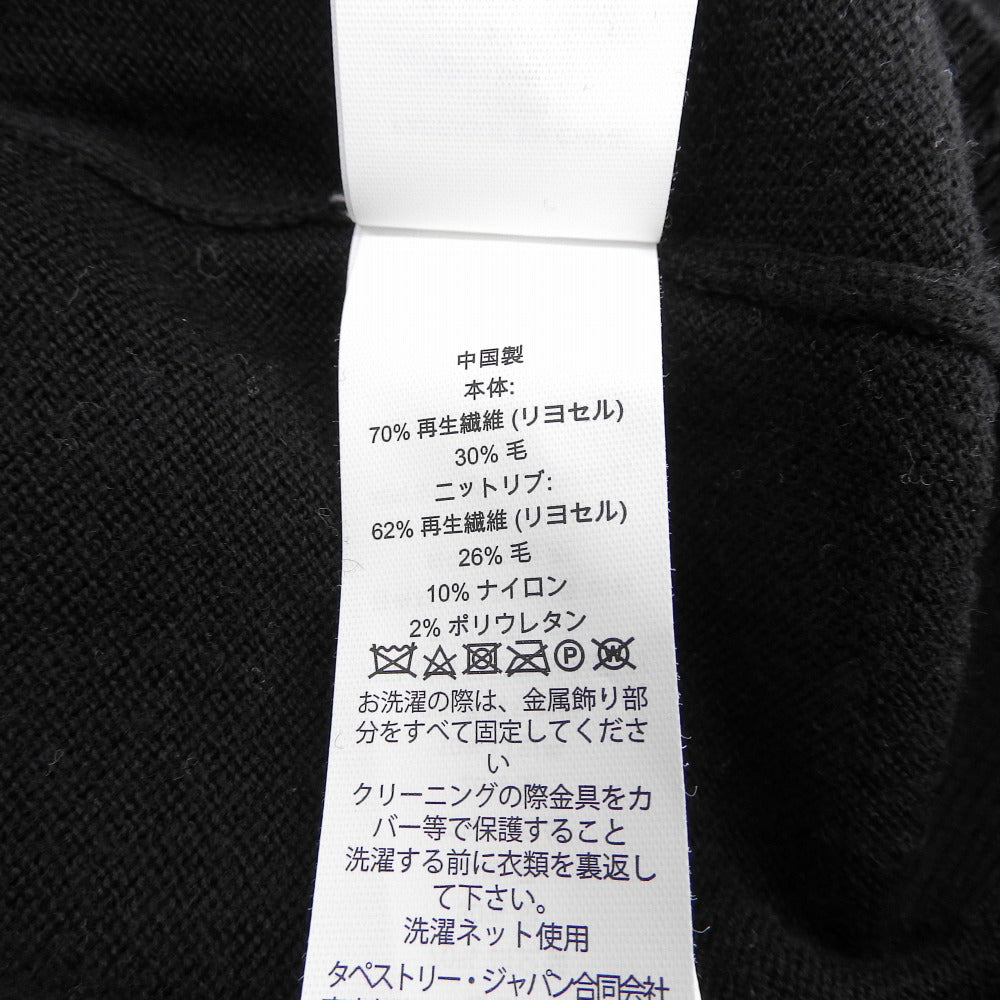 Excellent condition spade flower button lightweight cardigan top women's black M KO351 Tops M Women's