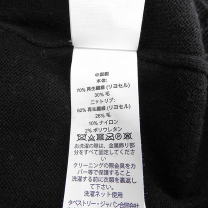 Excellent condition spade flower button lightweight cardigan top women's black M KO351 Tops M Women's