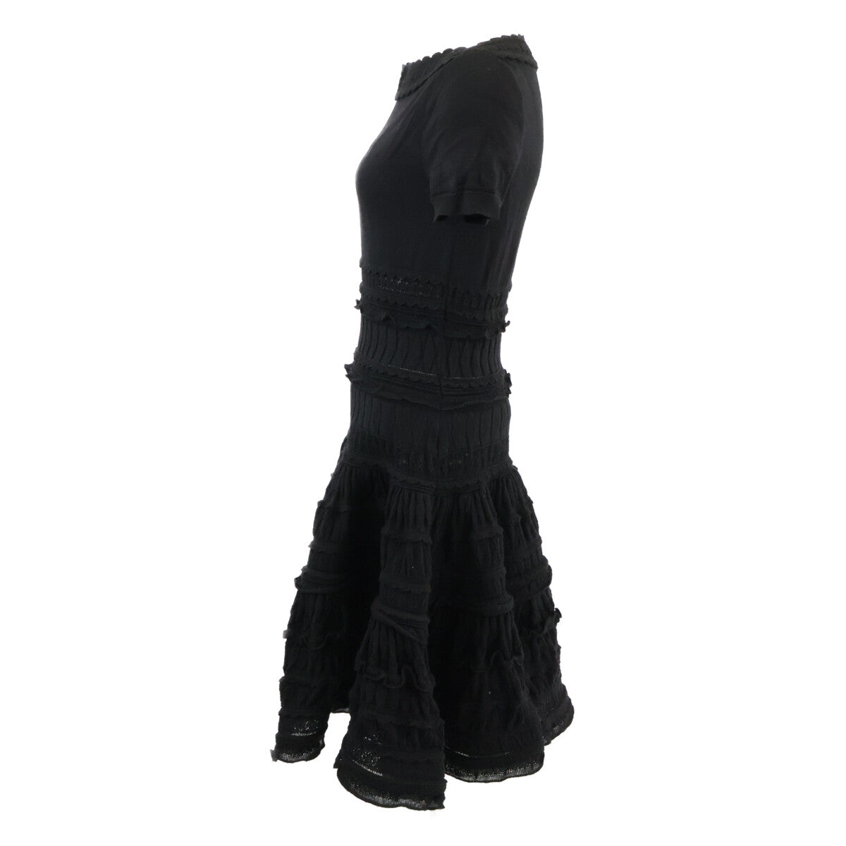 ALAÏA 【Domestic Authentic】AA9R2187CM626 Crinoline Flared Fine Knit Mini Skater Dress/Dress