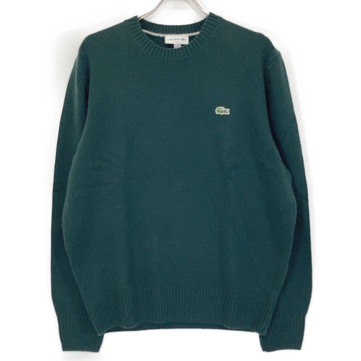 AH2916-99 Khaki Olive Essential Wool Knit Sweater Top L Men's