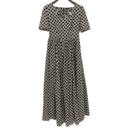 MARIHA Dot "Yozora" Dress, Women's, Gray x Black, Size 36