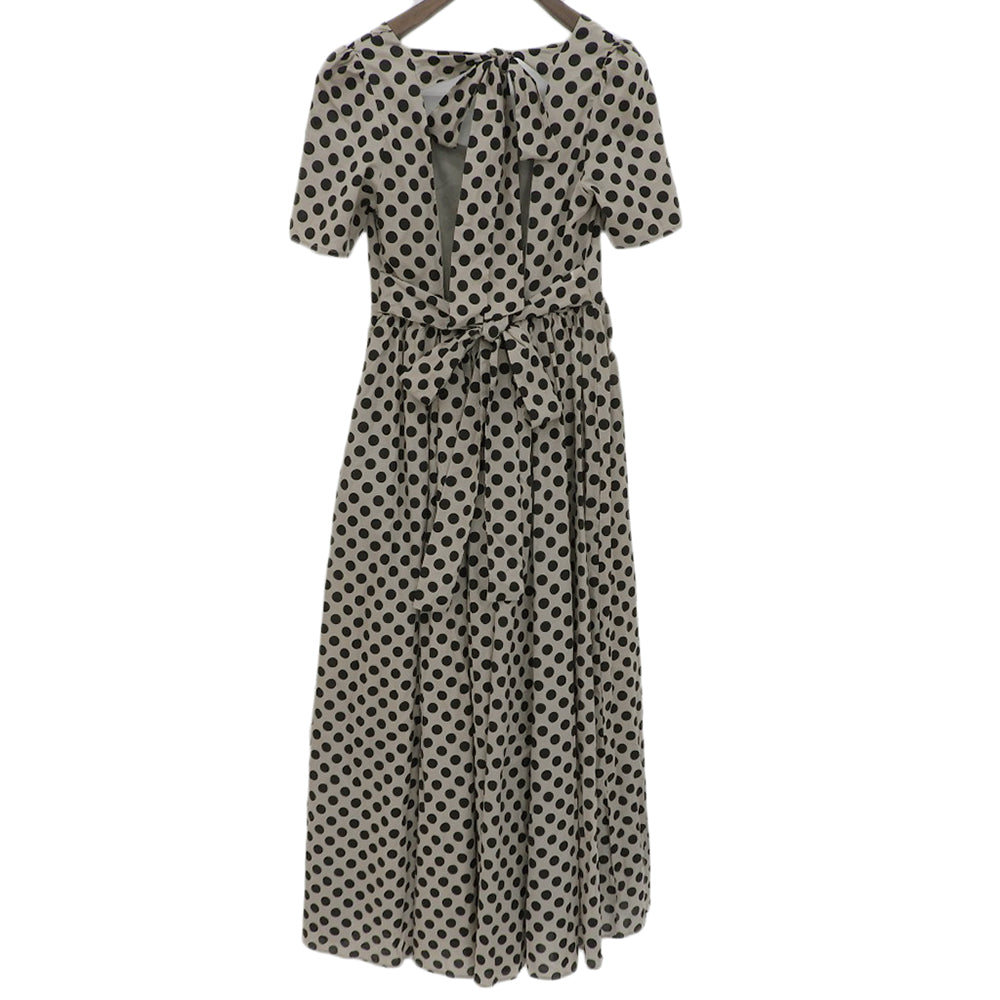 MARIHA Dot "Yozora" Dress, Women's, Gray x Black, Size 36