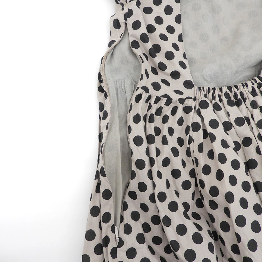 MARIHA Dot "Yozora" Dress, Women's, Gray x Black, Size 36