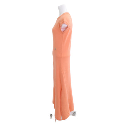 HERMES 【Domestic/23AW】Cashmere Cotton Sellier Button Sleeveless Knit Dress