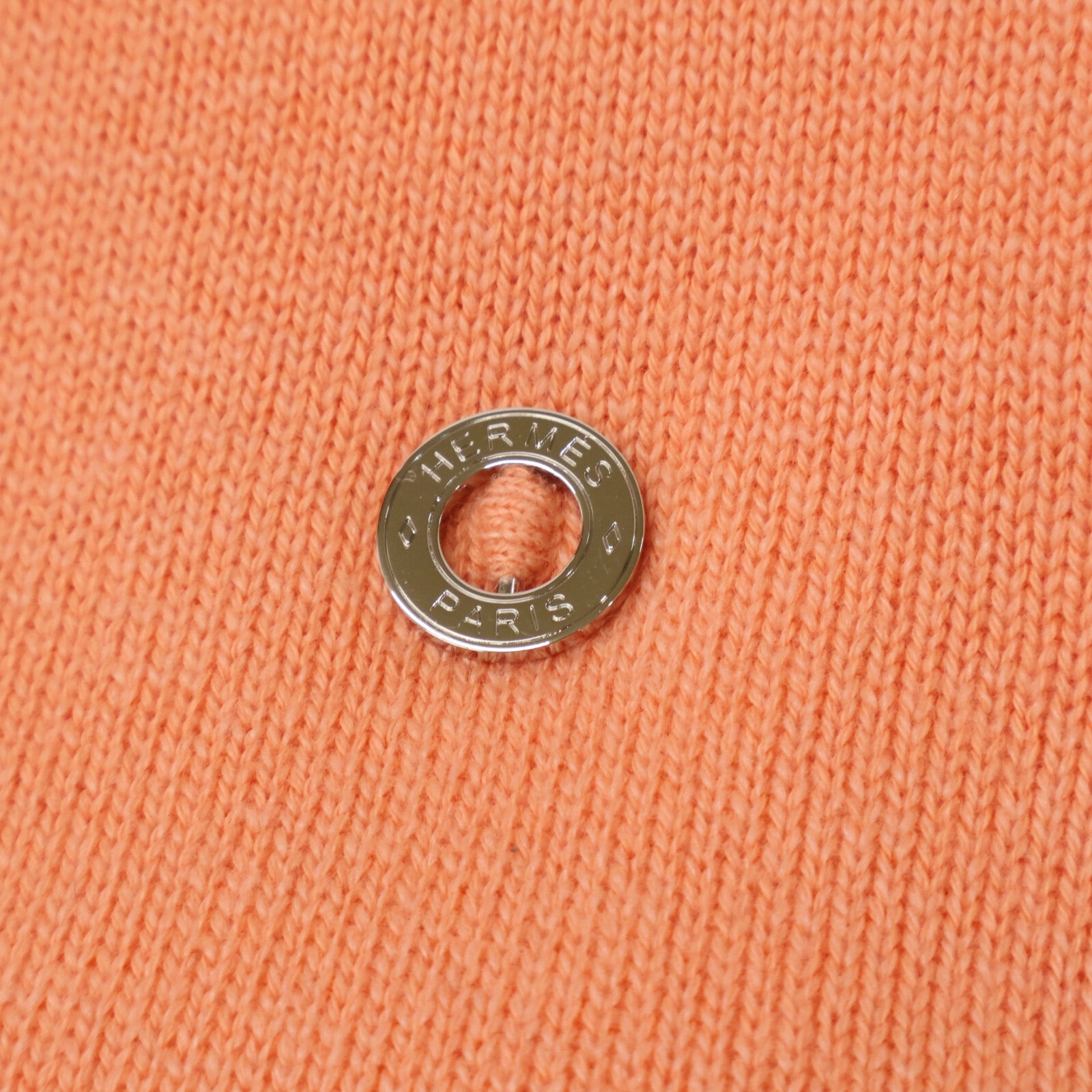 HERMES 【Domestic/23AW】Cashmere Cotton Sellier Button Sleeveless Knit Dress