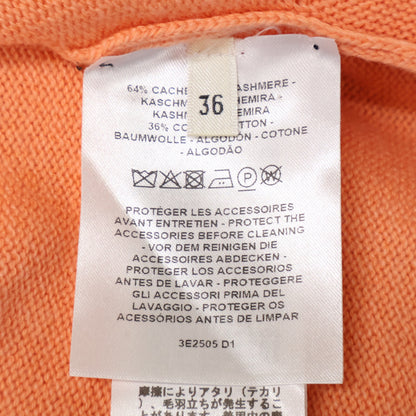 HERMES 【Domestic/23AW】Cashmere Cotton Sellier Button Sleeveless Knit Dress