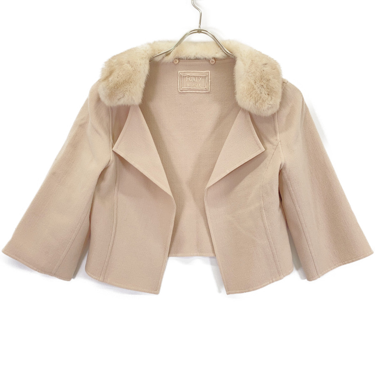 FOXEY BOUTIQUE Foxey Boutique Beige 35904 Champagne Mink Fur Double Face Jacket Jacket
