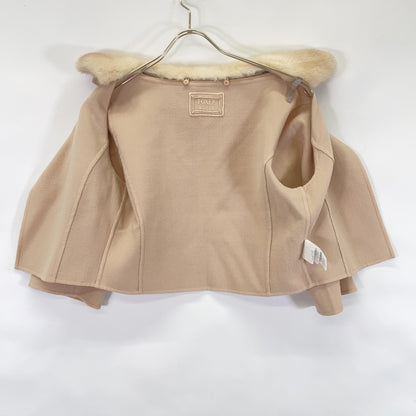 FOXEY BOUTIQUE Foxey Boutique Beige 35904 Champagne Mink Fur Double Face Jacket Jacket